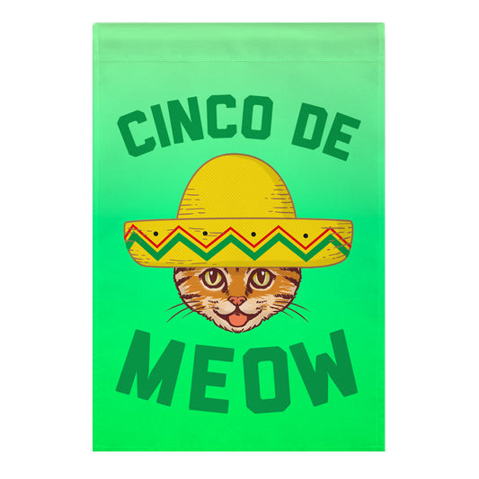 Cinco De Meow Garden Flag