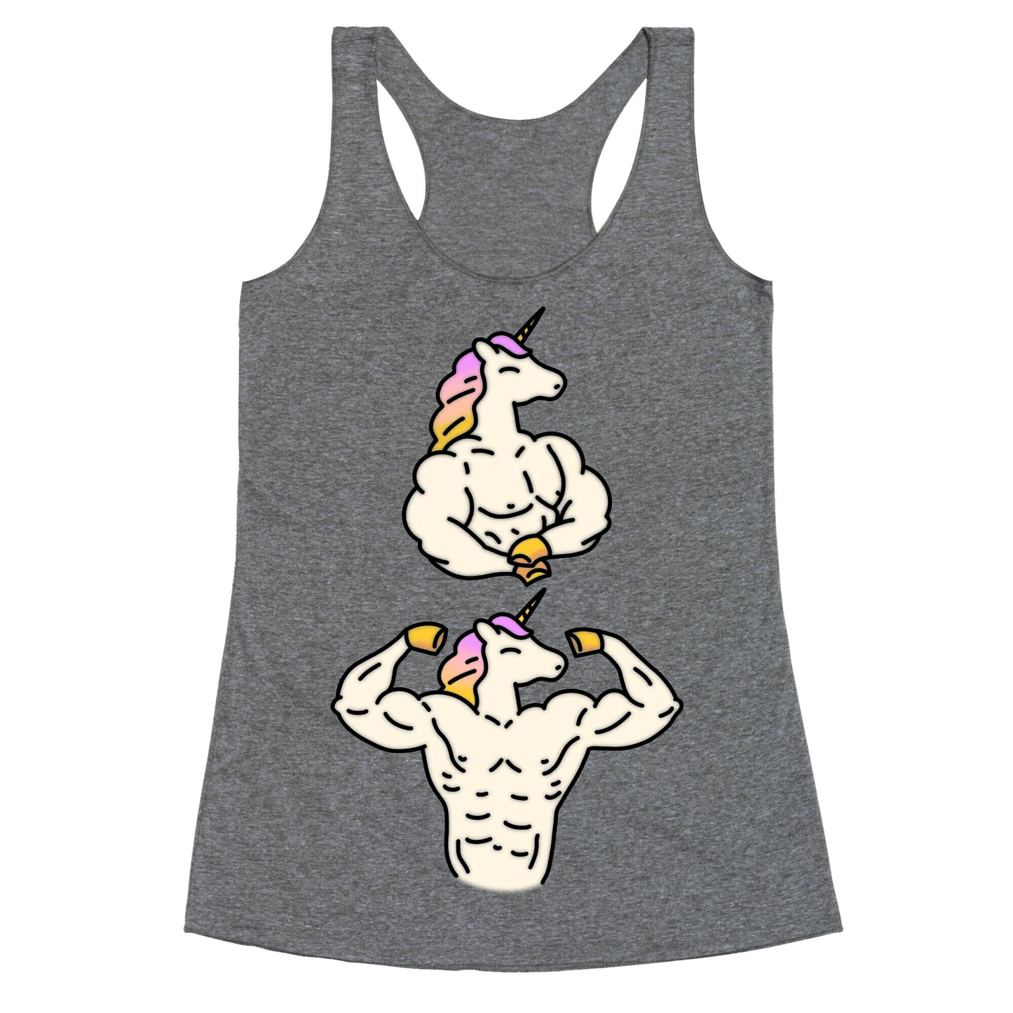 Majestic Buff Unicorn Racerback Tank