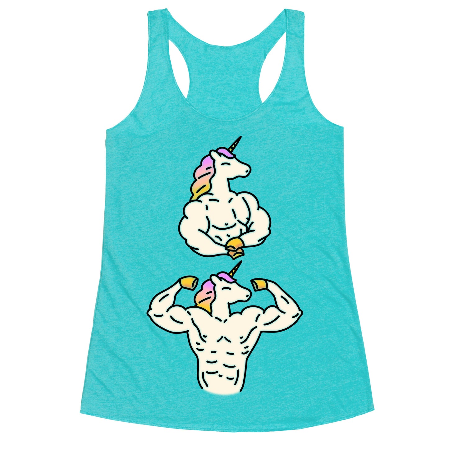 Majestic Buff Unicorn Racerback Tank