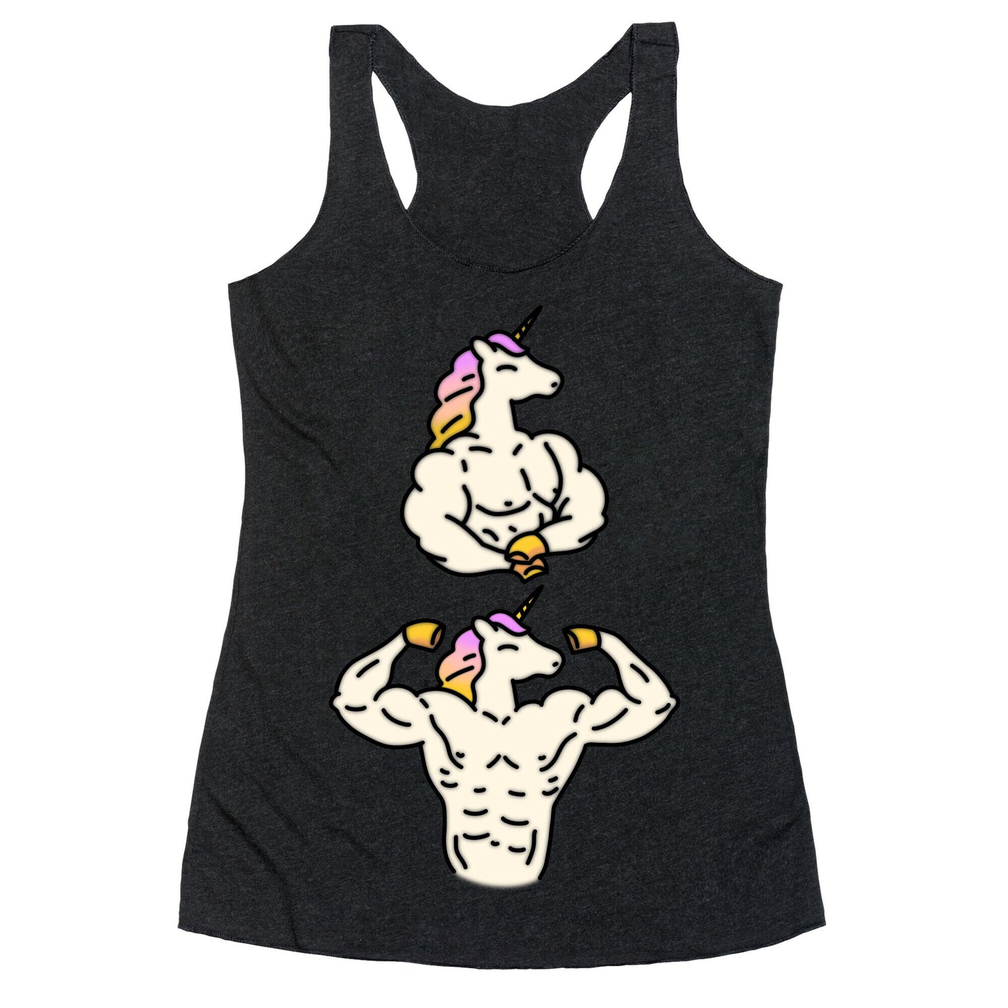 Majestic Buff Unicorn Racerback Tank