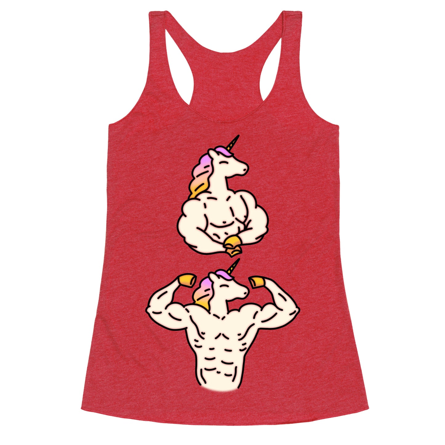 Majestic Buff Unicorn Racerback Tank