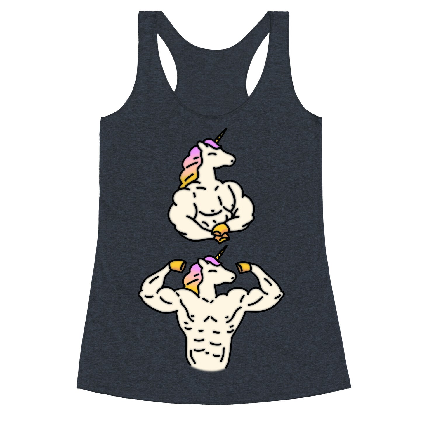 Majestic Buff Unicorn Racerback Tank