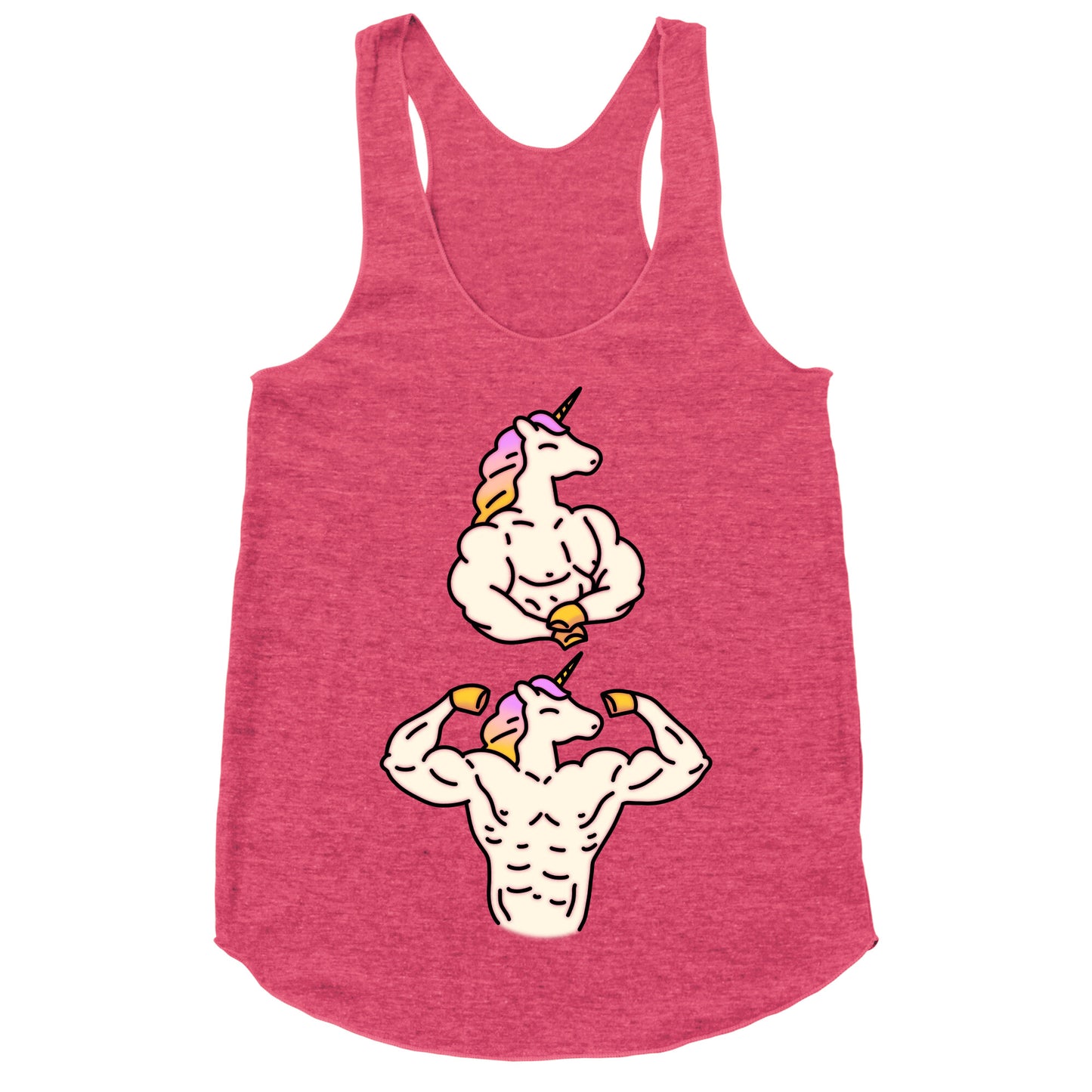 Majestic Buff Unicorn Racerback Tank