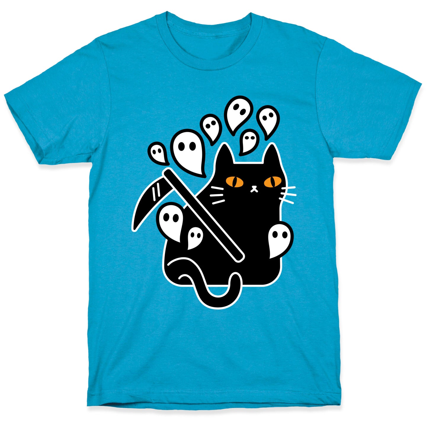 Nine Lives Reaper Cat Unisex Triblend Tee