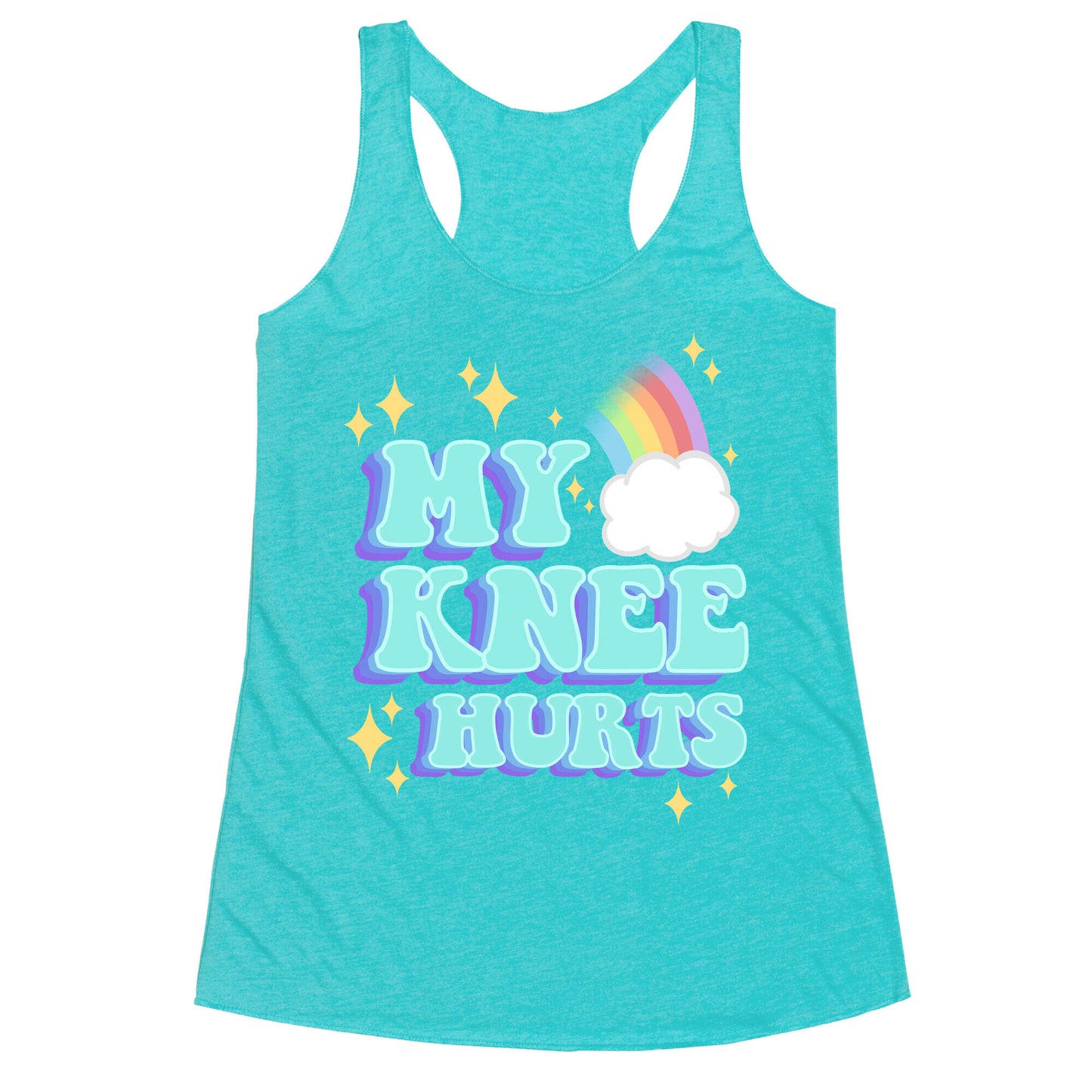 My Knee Hurts Racerback Tank