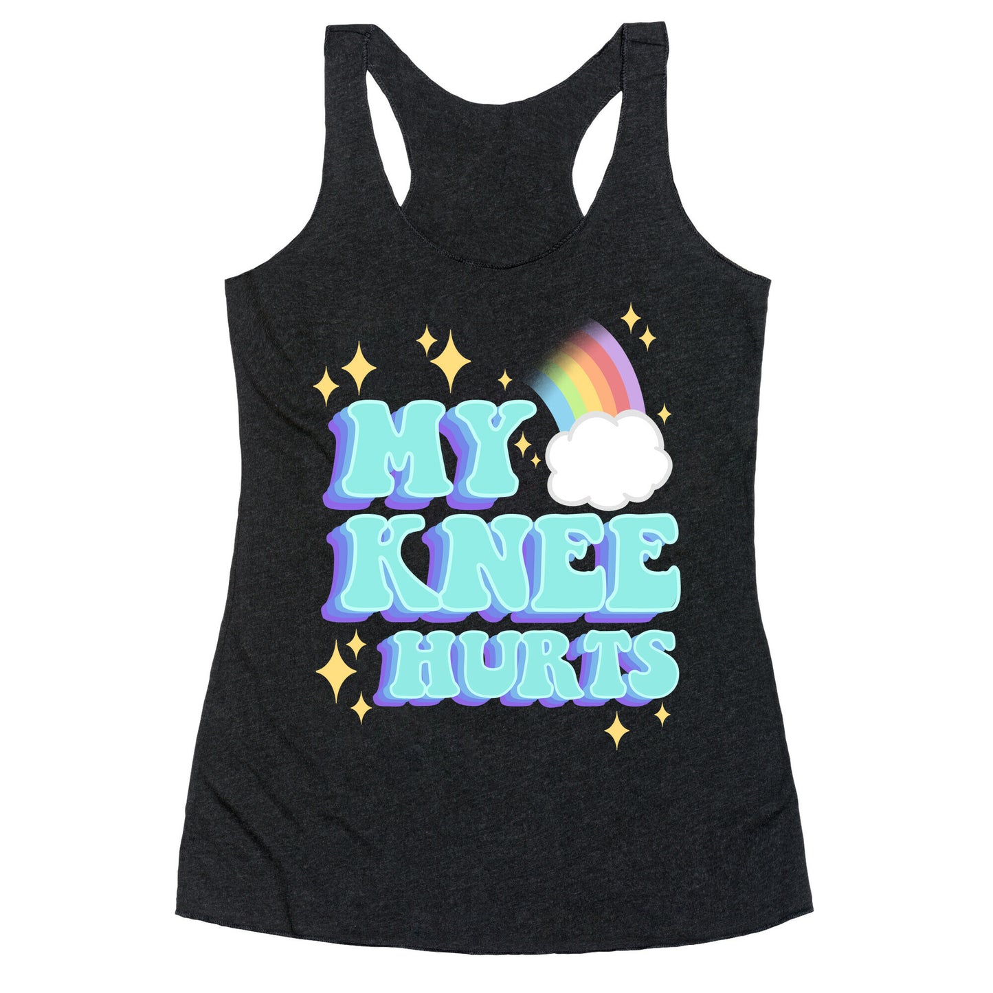My Knee Hurts Racerback Tank