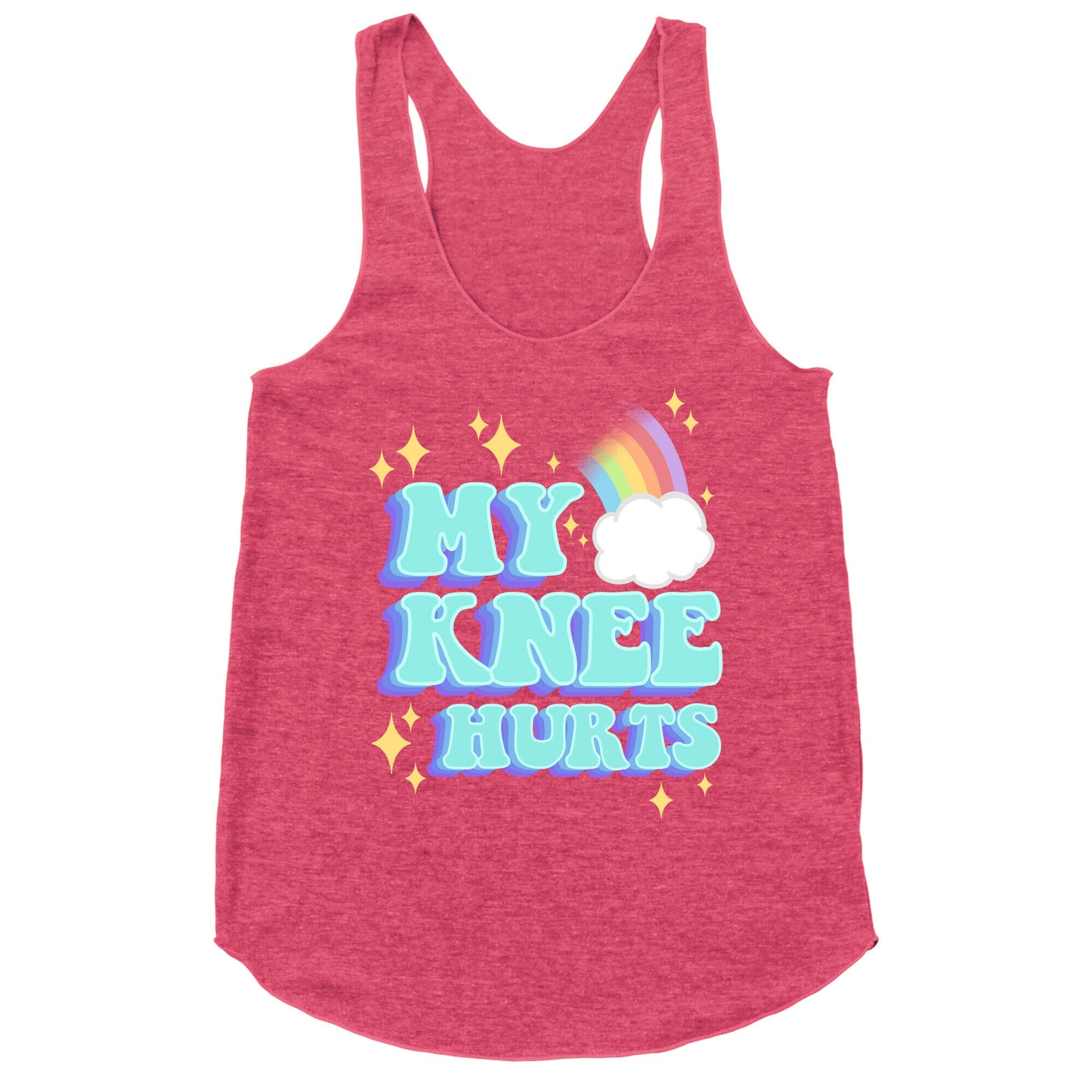 My Knee Hurts Racerback Tank