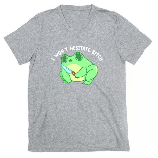 I Won't Hesitate Bitch Frog V-Neck