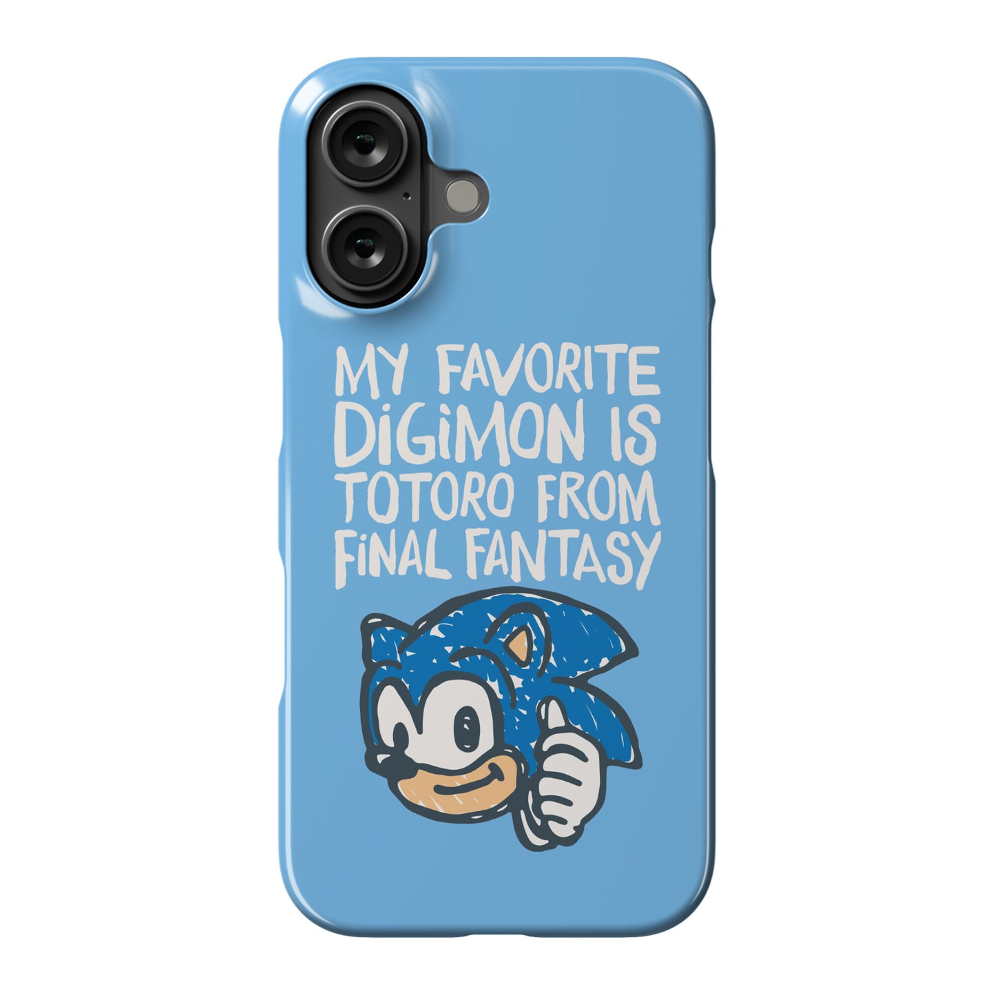My Favorite Digimon Is Totoro From Final Fantasy Parody Phone Case