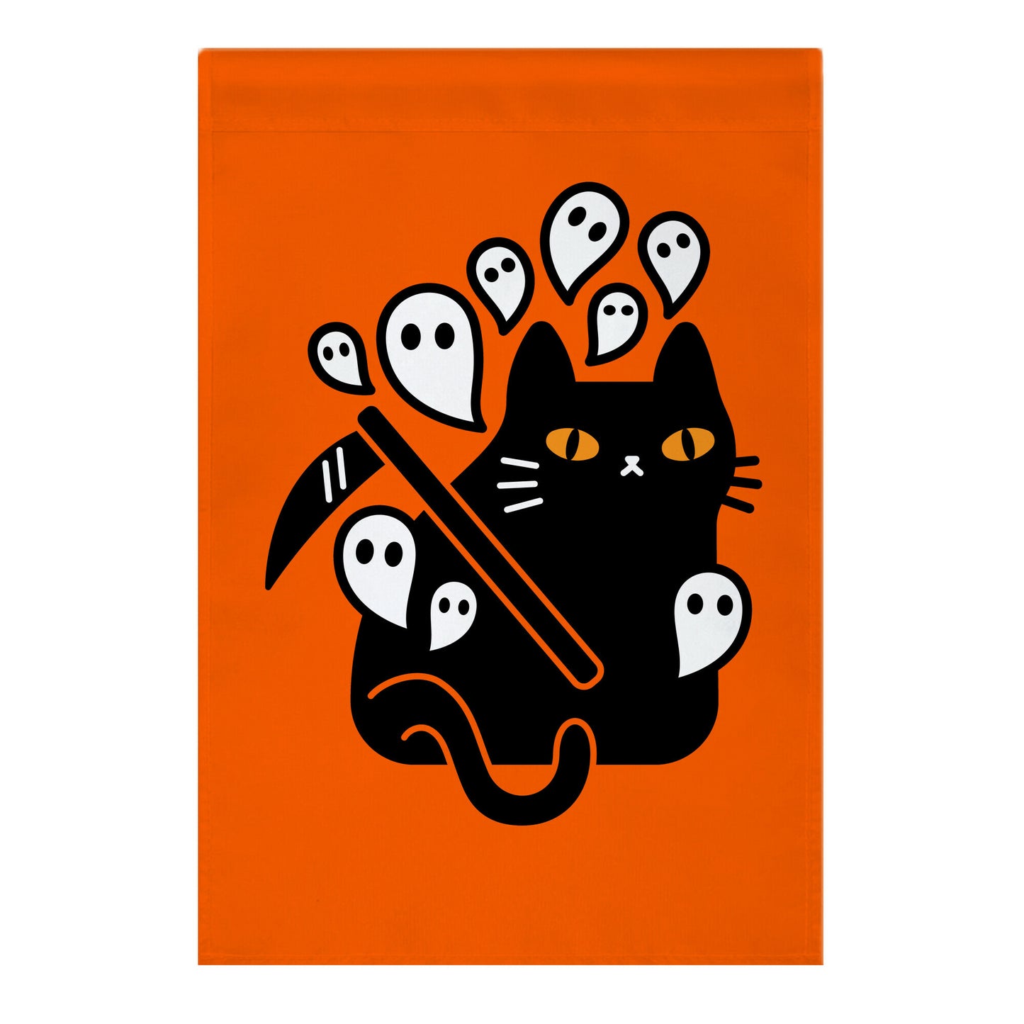 Nine Lives Reaper Cat Garden Flag
