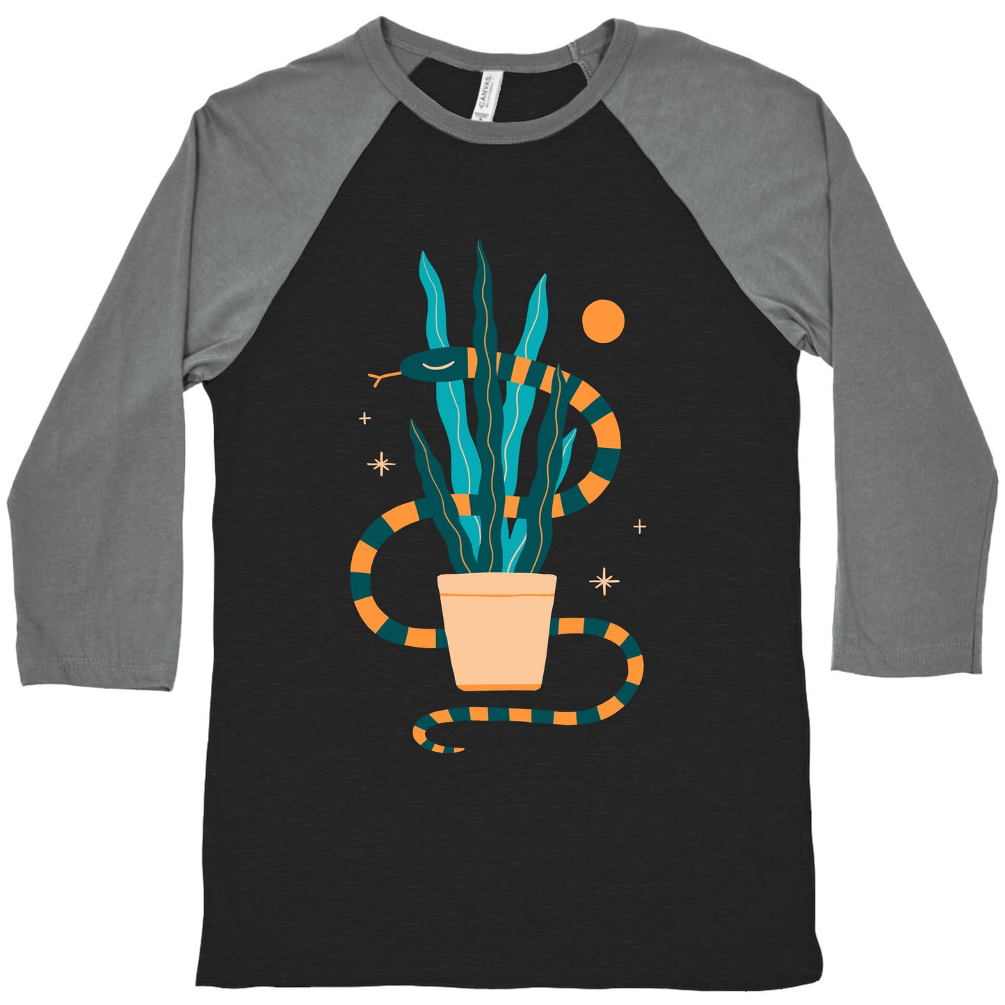 Snake in a Snake Plant Baseball Tee