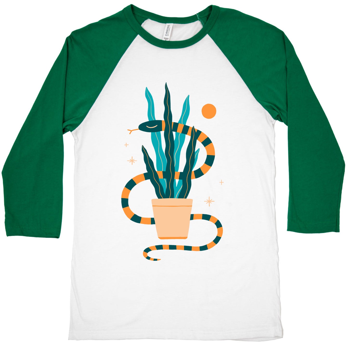 Snake in a Snake Plant Baseball Tee