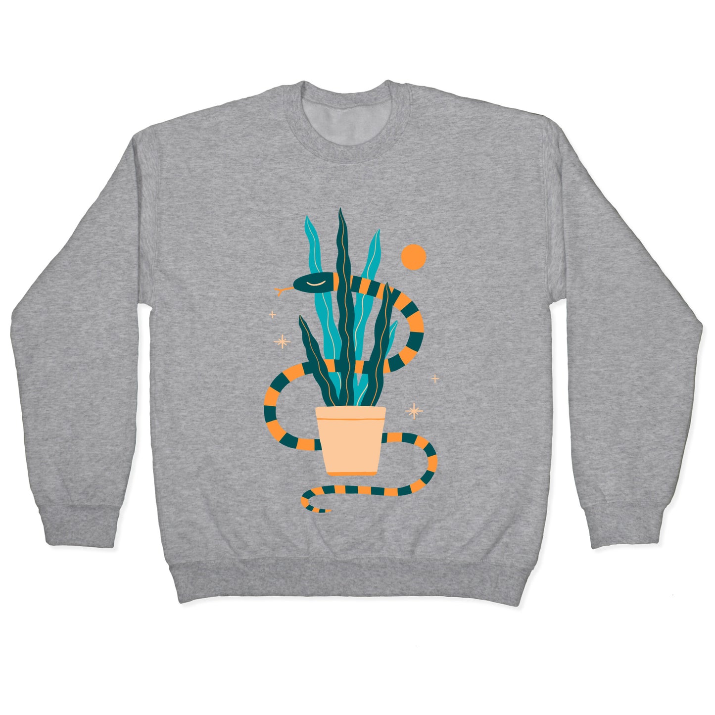 Snake in a Snake Plant Crewneck Sweatshirt