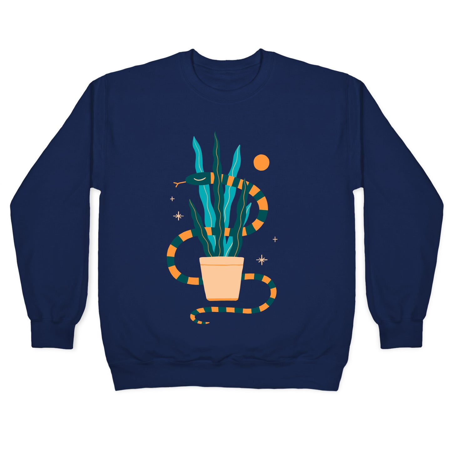 Snake in a Snake Plant Crewneck Sweatshirt