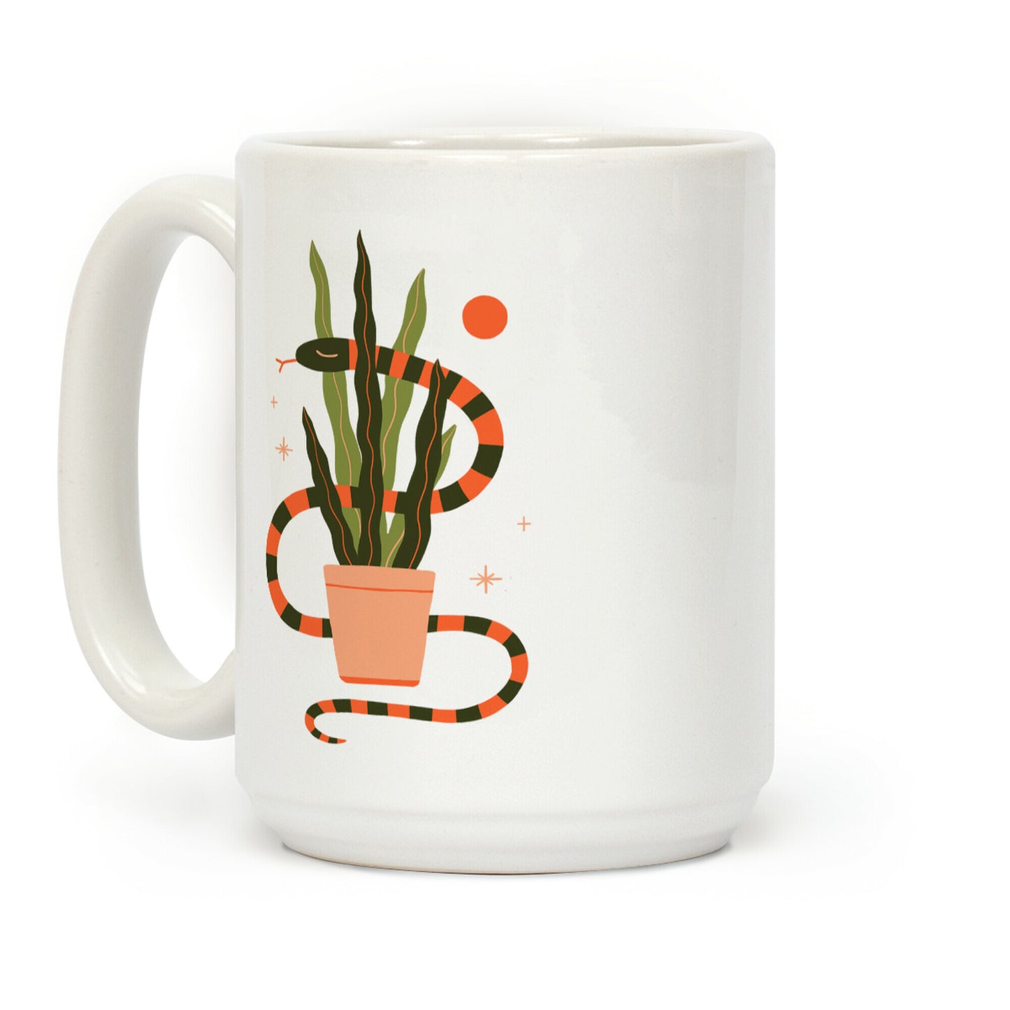 Snake in a Snake Plant Coffee Mug