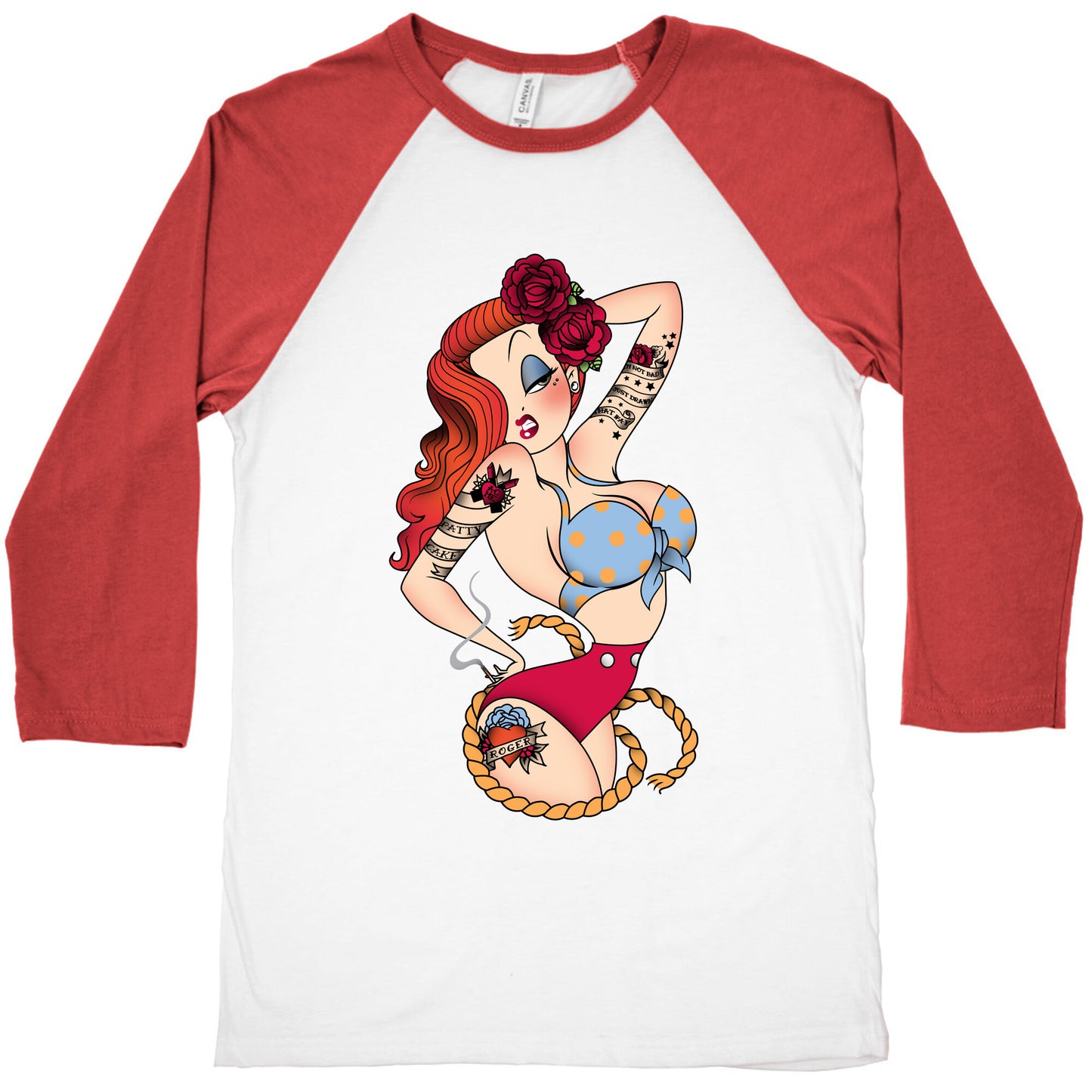 Pin-Up Tattoo Jessica Baseball Tee
