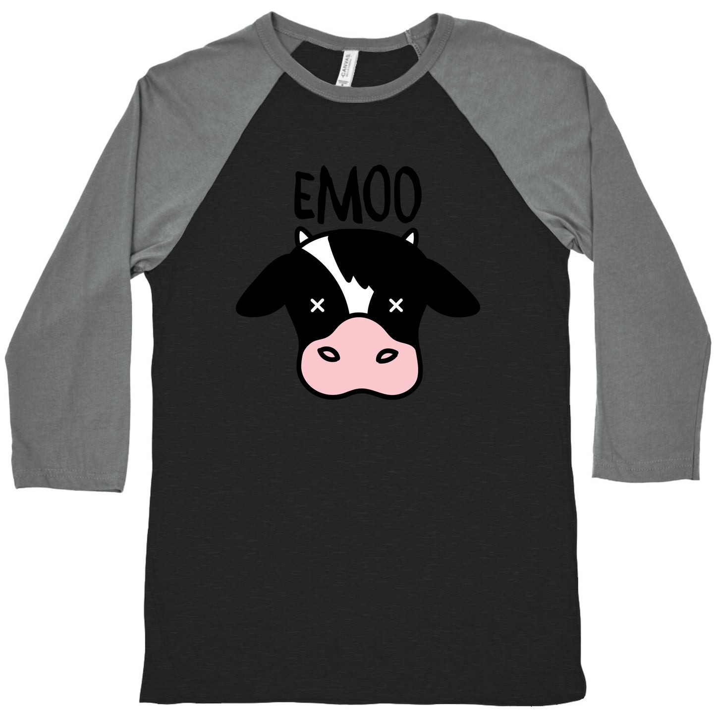 Emoo Emo Cow Baseball Tee