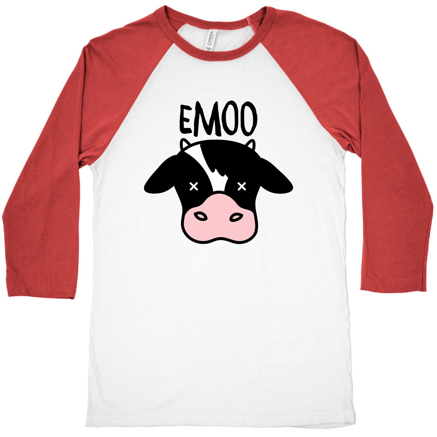 Emoo Emo Cow Baseball Tee