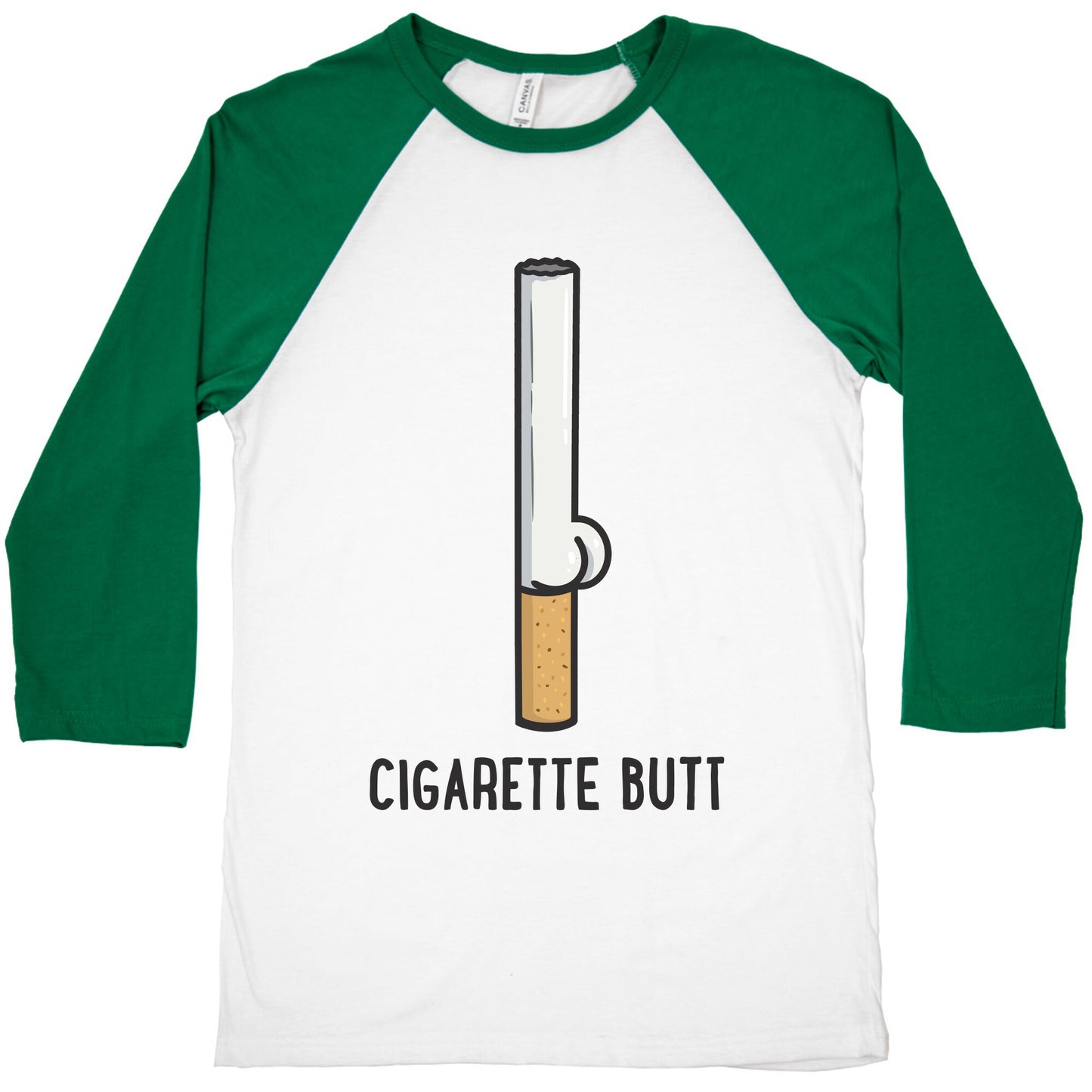 Cigarette Butt Baseball Tee