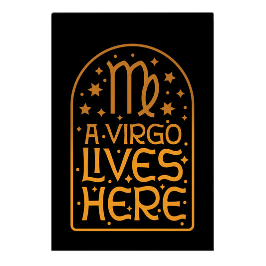 A Virgo Lives Here Garden Flag