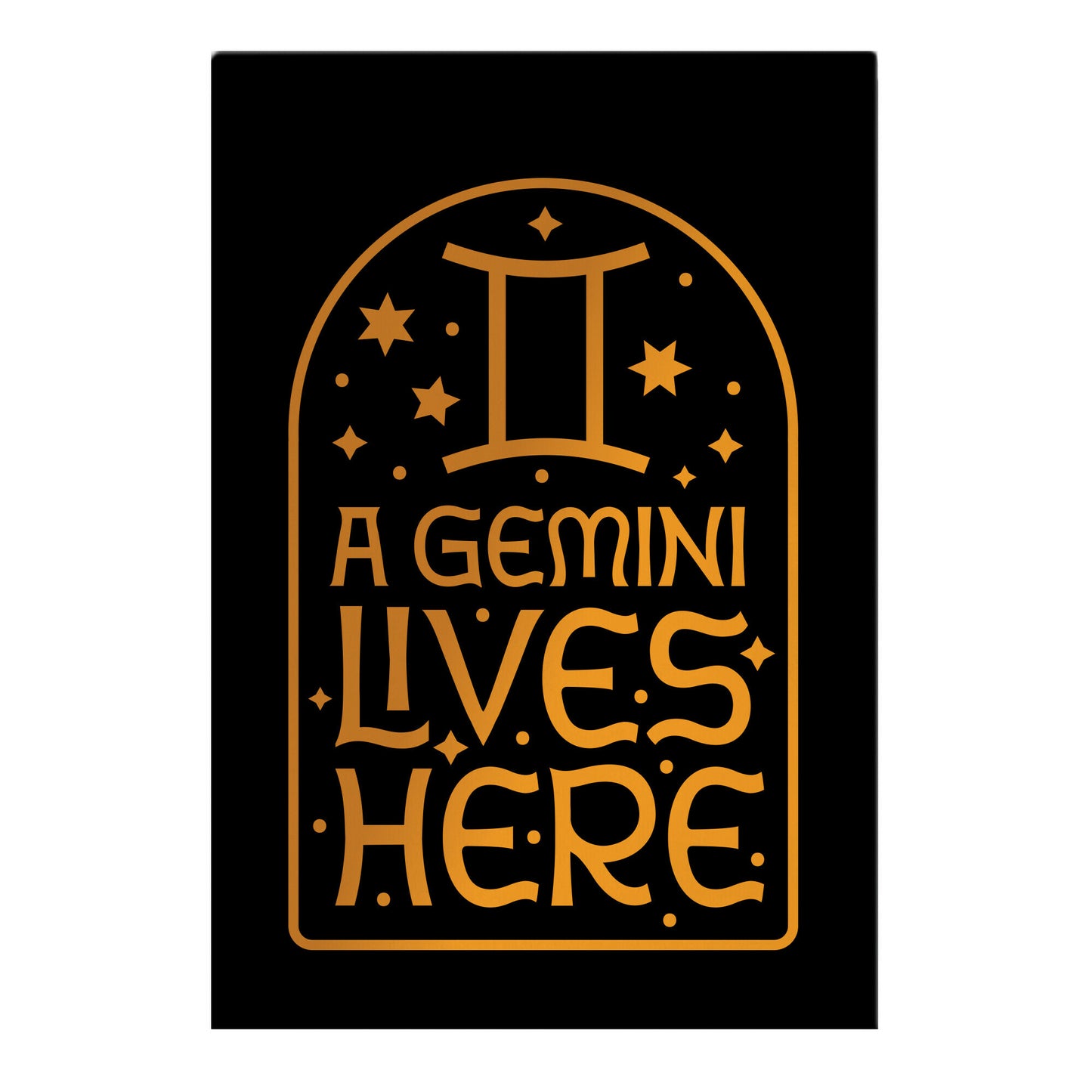 A Gemini Lives Here Garden Flag