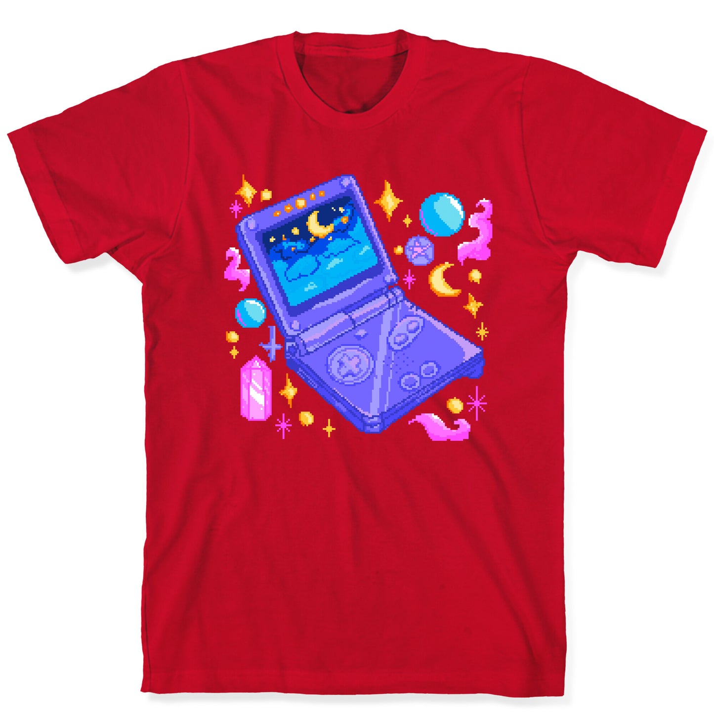 Pixelated Witchy Game Boy T-Shirt