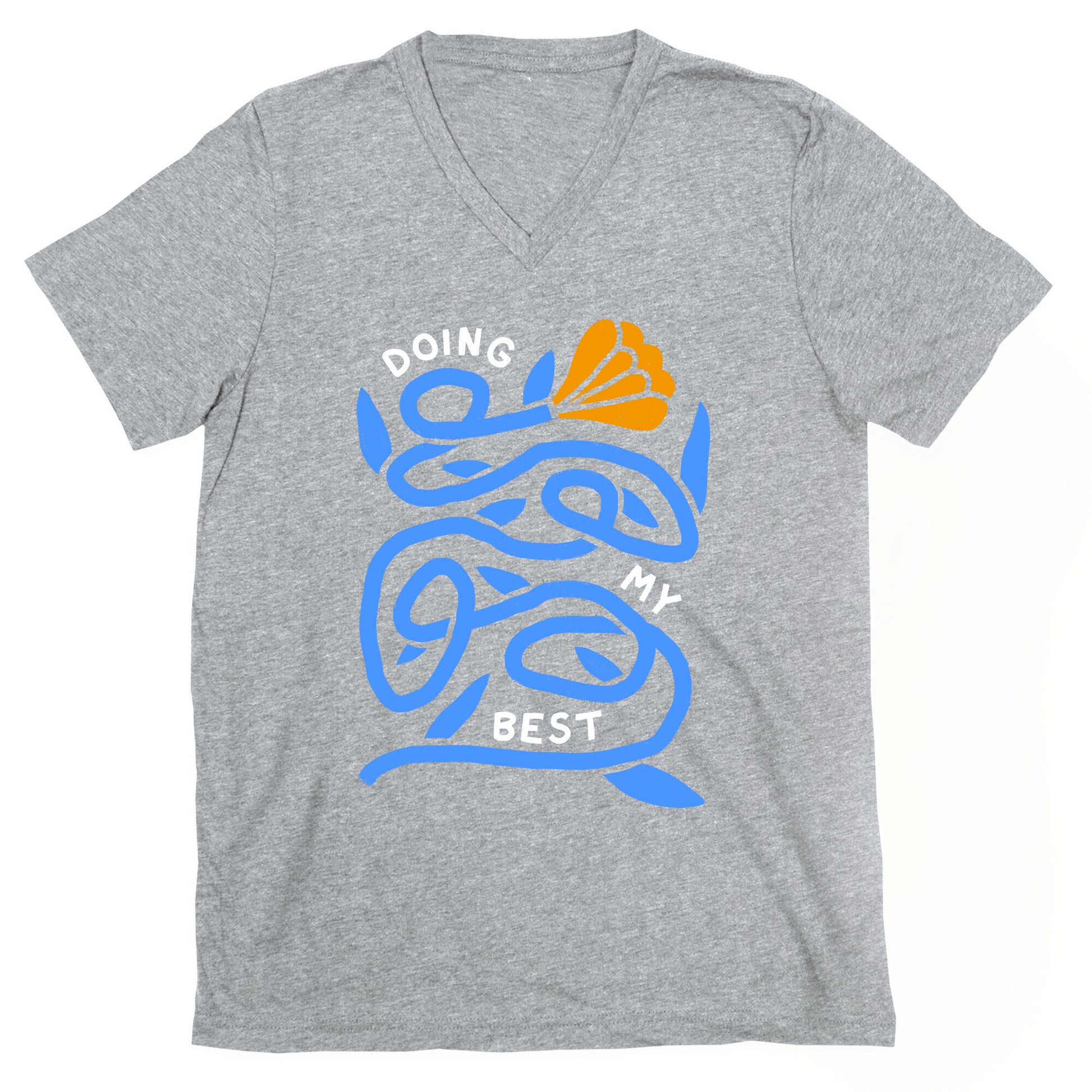 Doing My Best (Tangled Flower) V-Neck