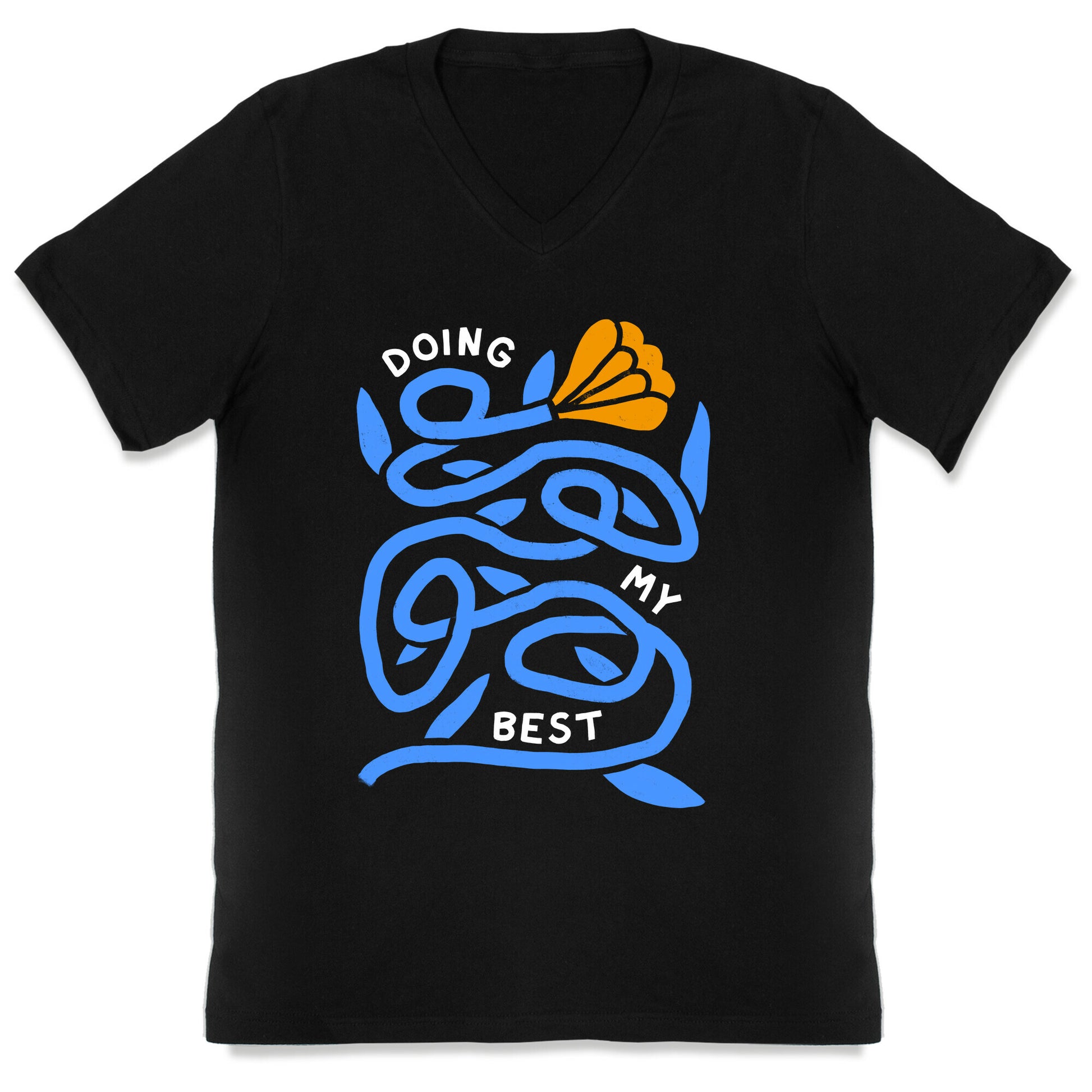 Doing My Best (Tangled Flower) V-Neck