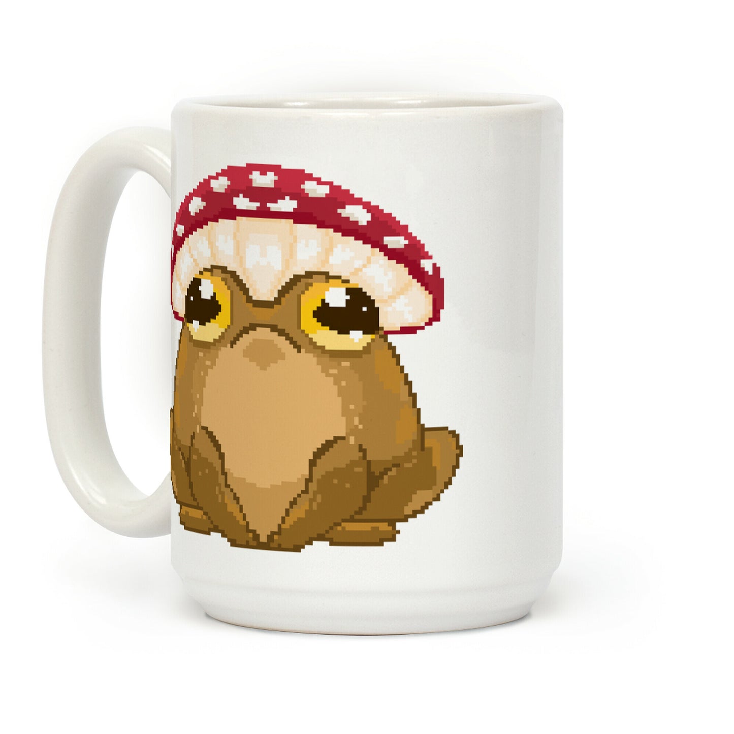 Pixelated Toad in Mushroom Hat Coffee Mug