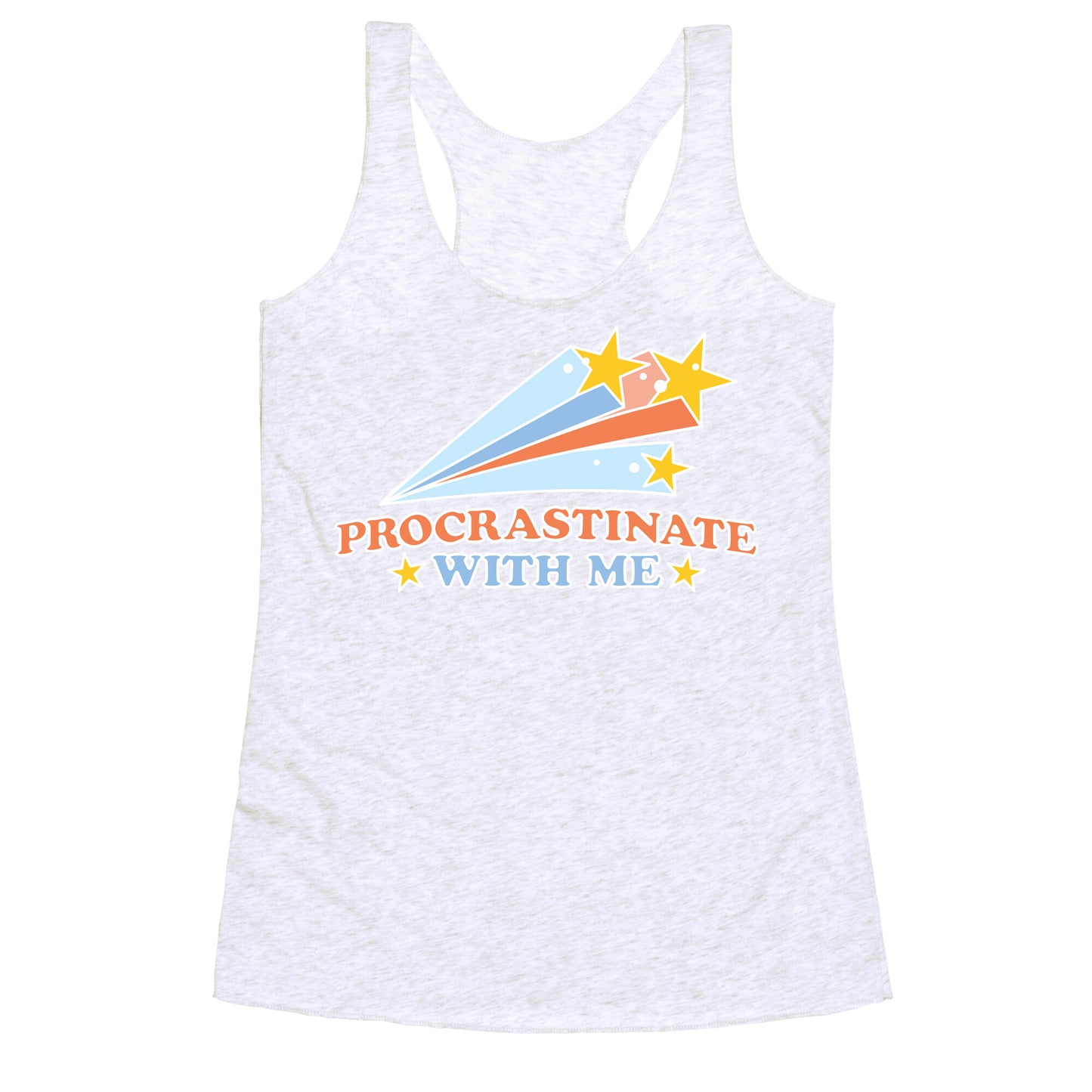 Procrastinate With Me Shooting Stars Racerback Tank