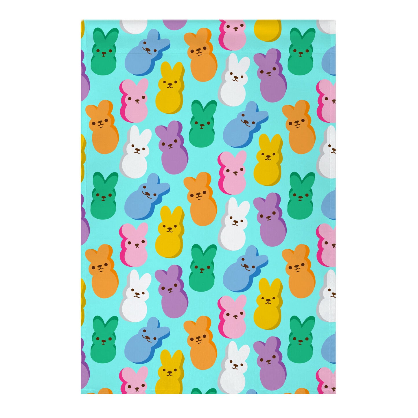 Marshmallow Bunny Pattern Garden Flag
