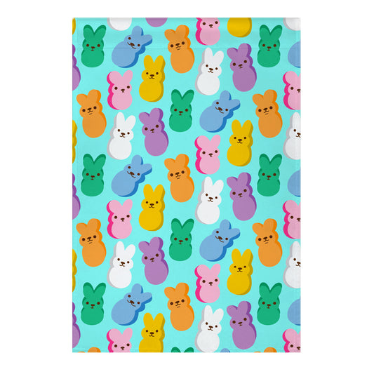 Marshmallow Bunny Pattern Garden Flag