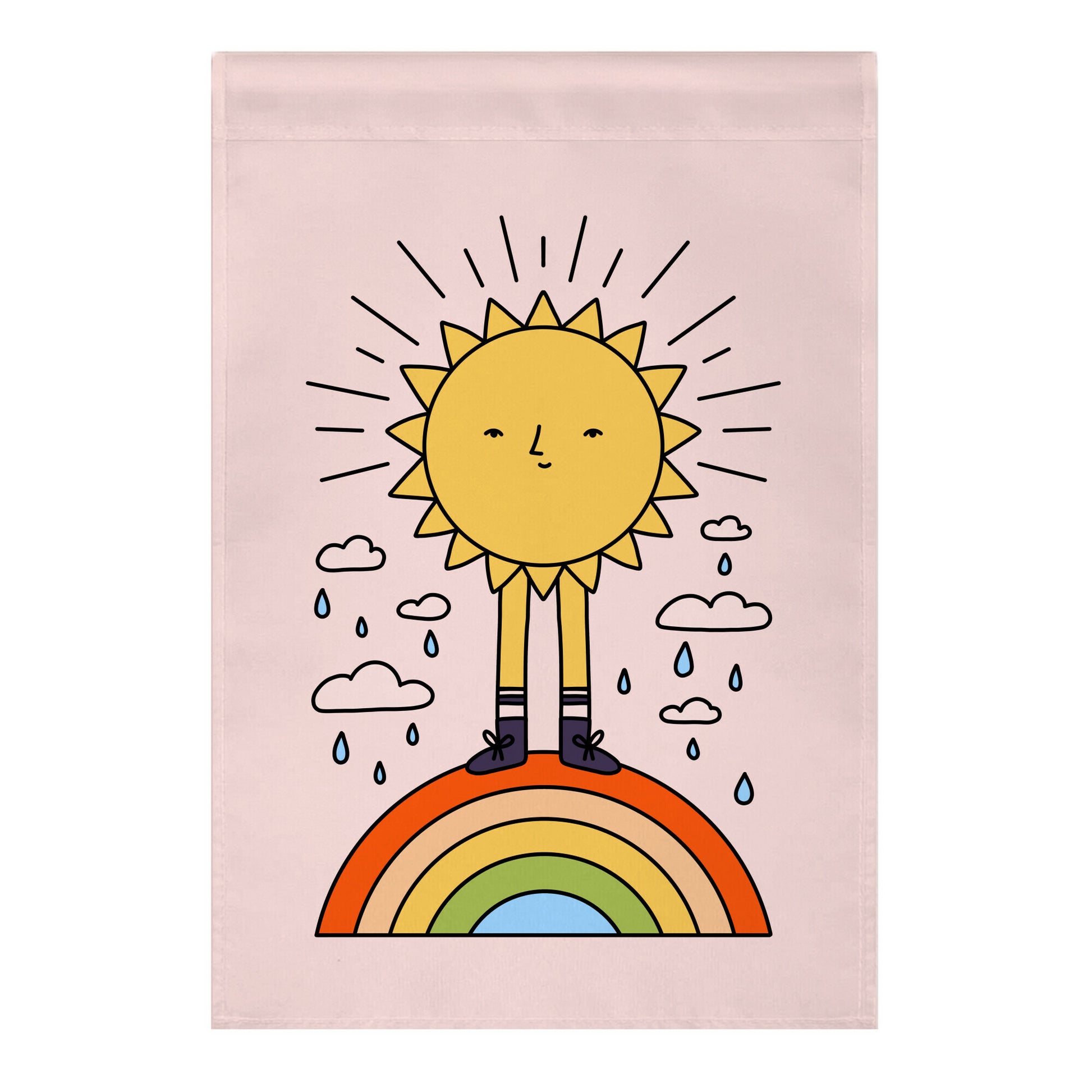 Solar Power Rainbow Garden Flag