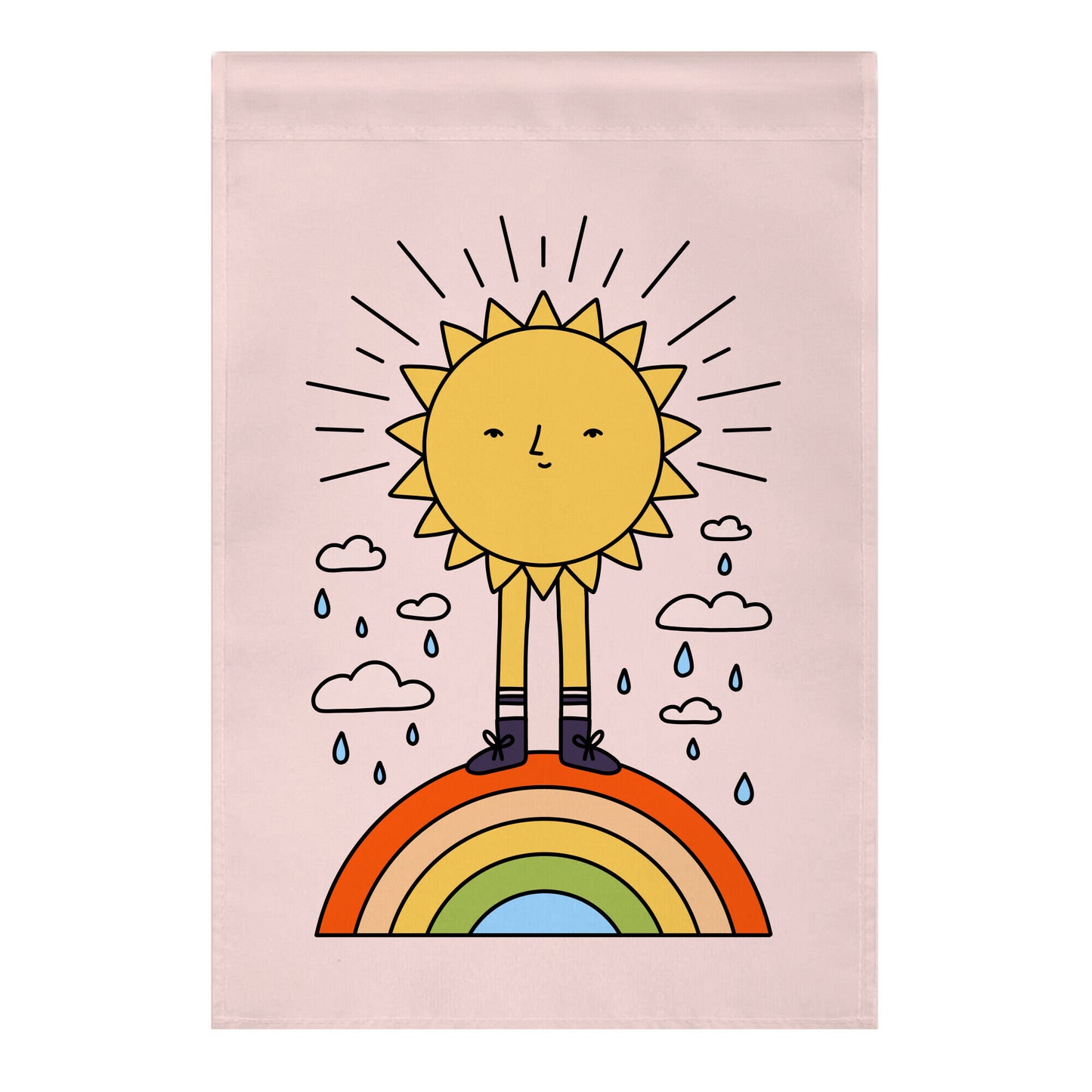 Solar Power Rainbow Garden Flag