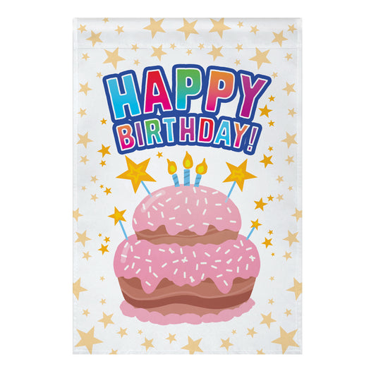 Happy Birthday Signage Garden Flag