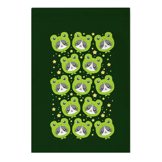Frog Hat Cat Garden Flag