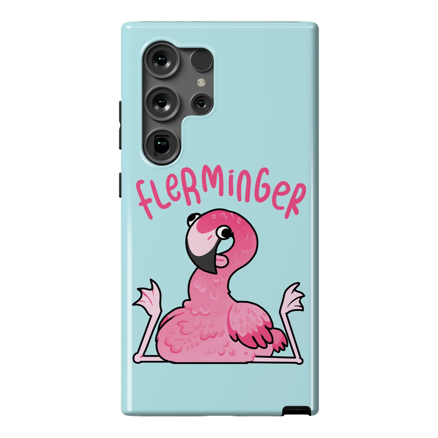 Derpy Flamingo Flerminger Phone Case