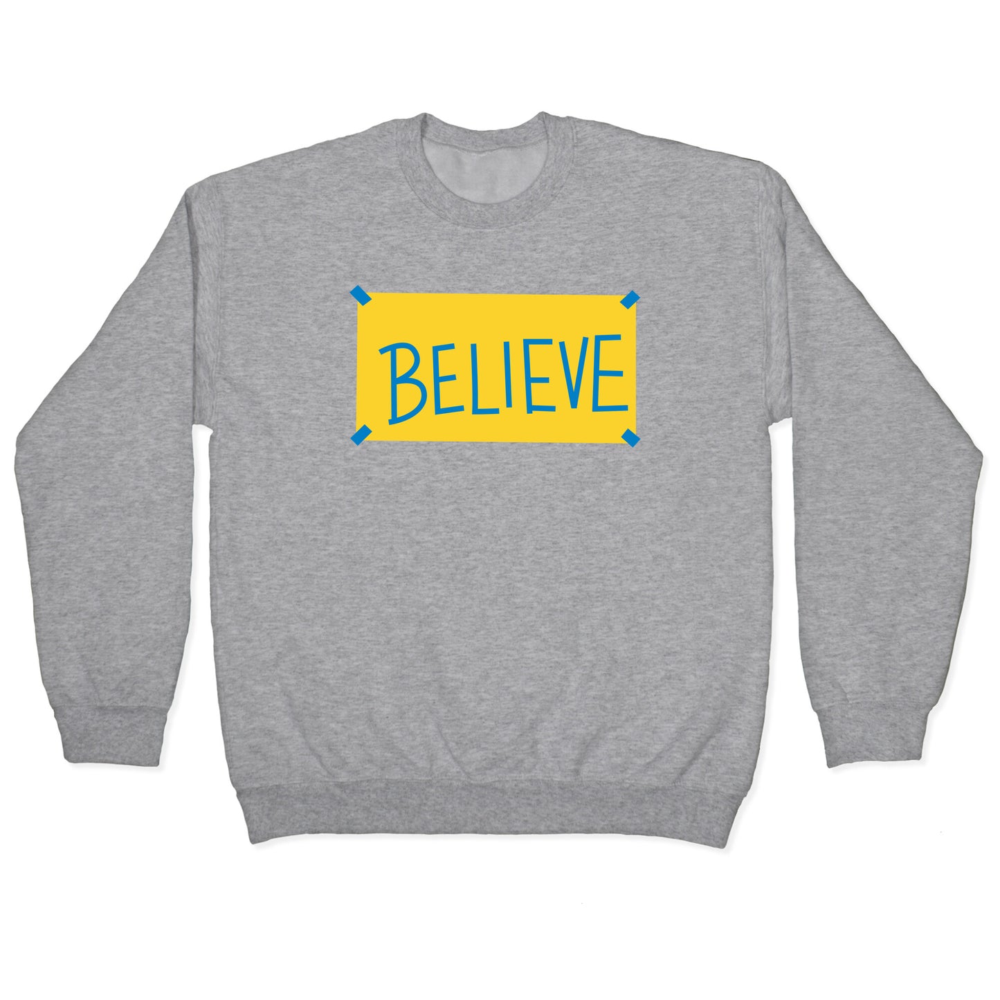 Believe Locker Room Poster Crewneck Sweatshirt