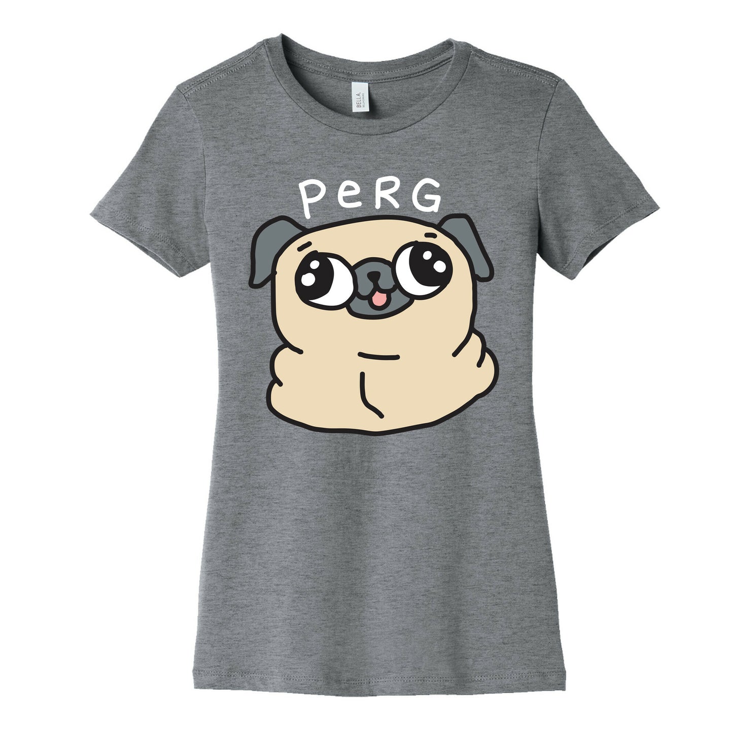 Perg Derpy Pug Women's Cotton Tee