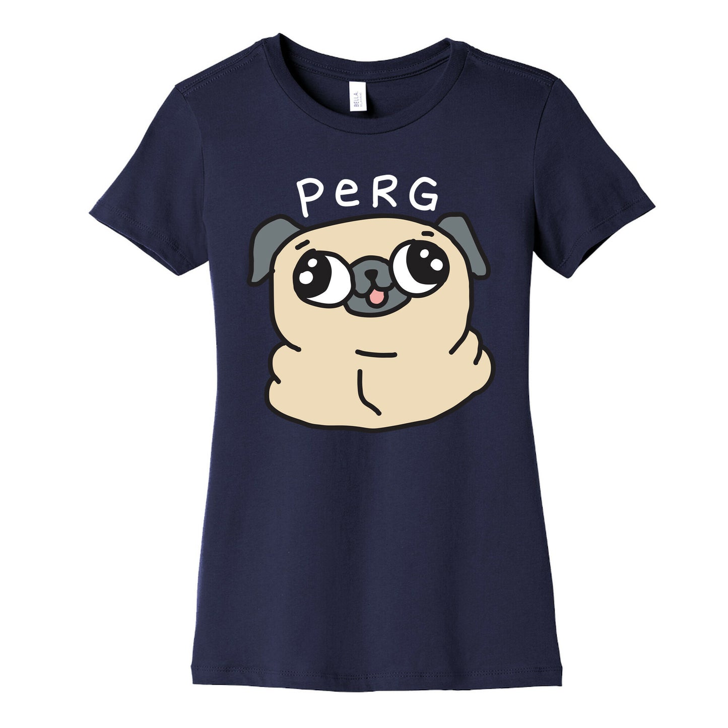 Perg Derpy Pug Women's Cotton Tee