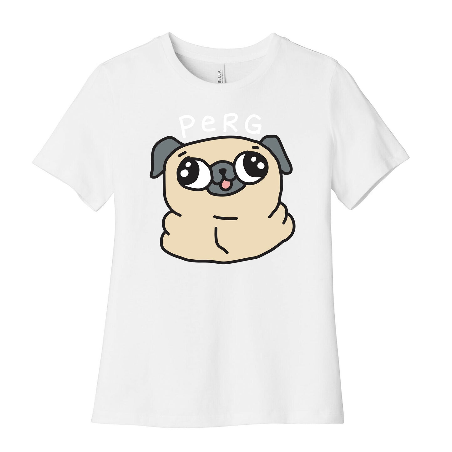 Perg Derpy Pug Women's Cotton Tee