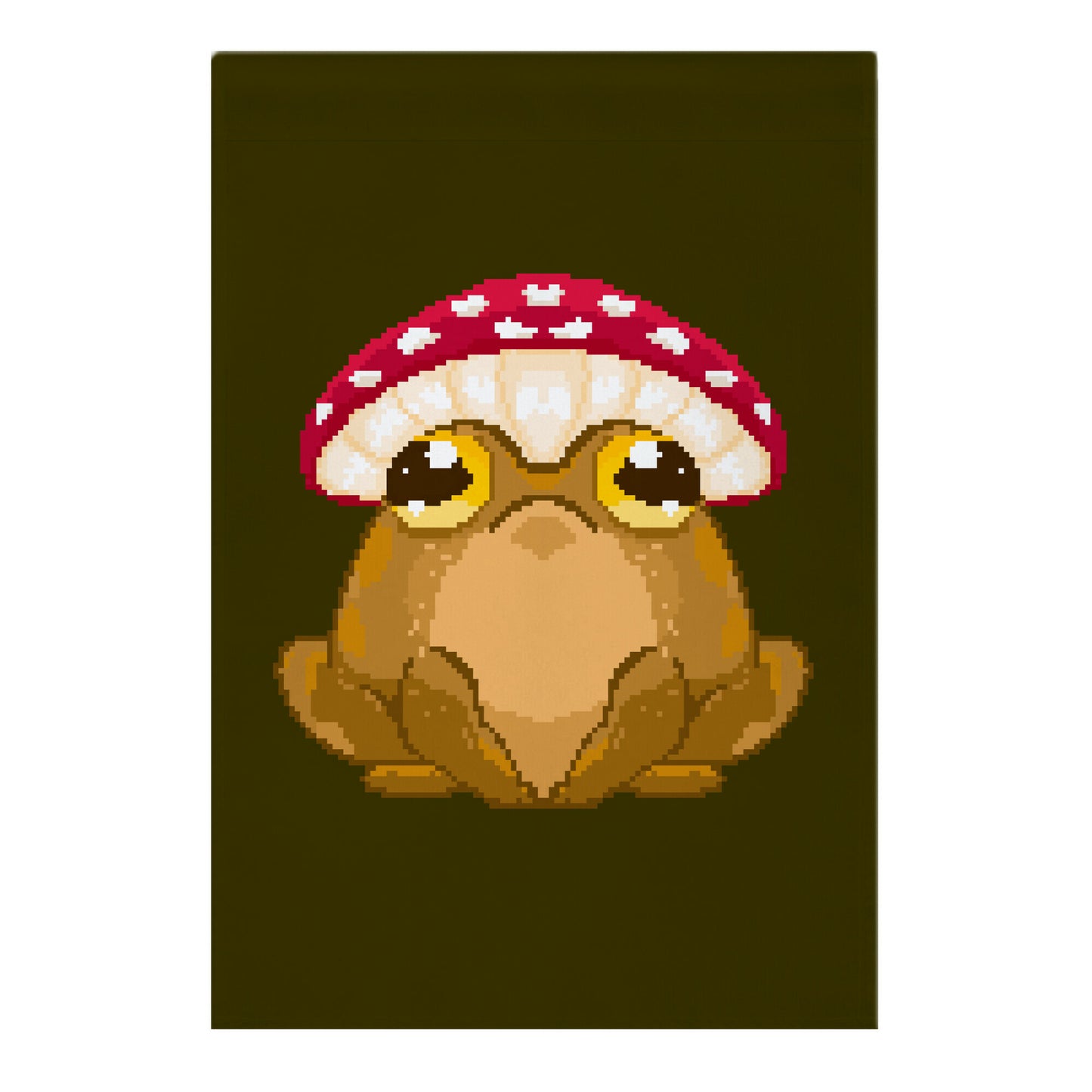 Pixelated Toad in Mushroom Hat Garden Flag