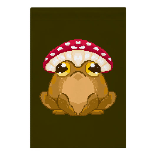 Pixelated Toad in Mushroom Hat Garden Flag