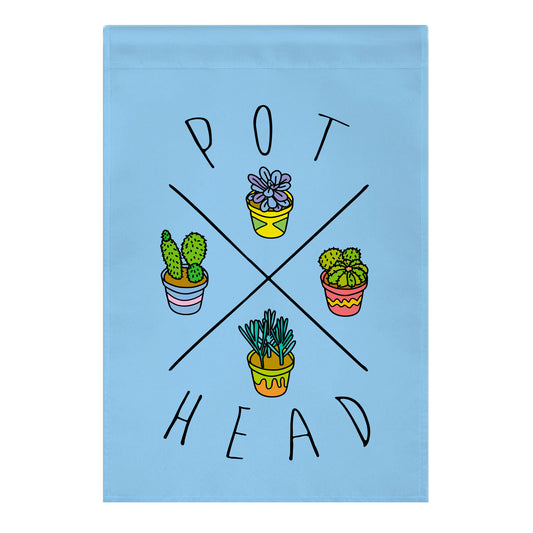 Pot Head Succulents Garden Flag