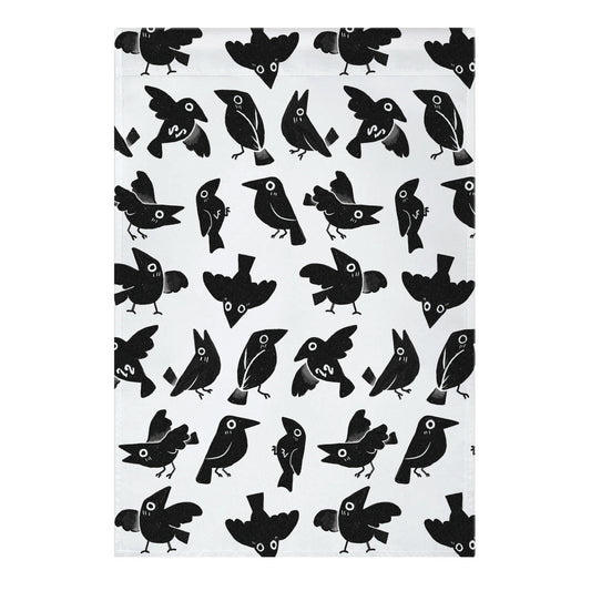 Cute Crow Pattern Garden Flag