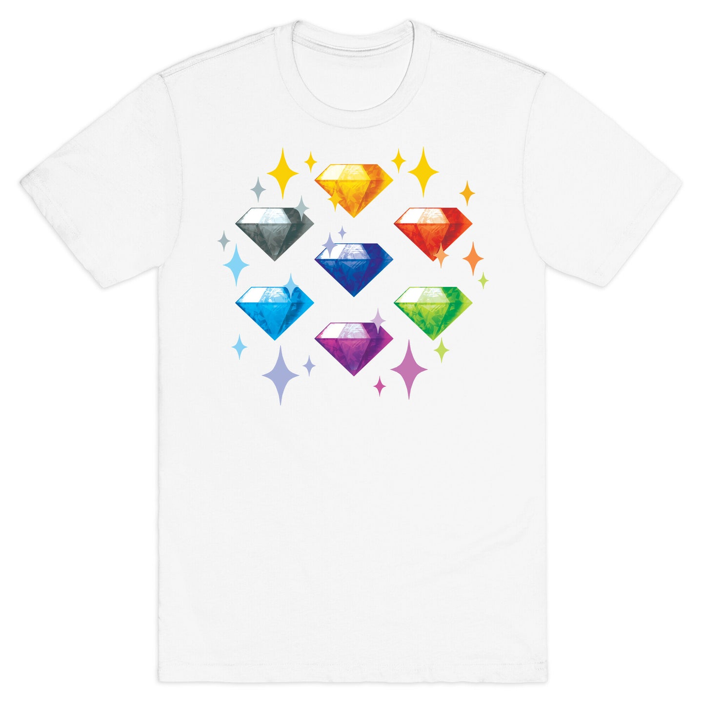 Chaos Emeralds Pattern T-Shirt