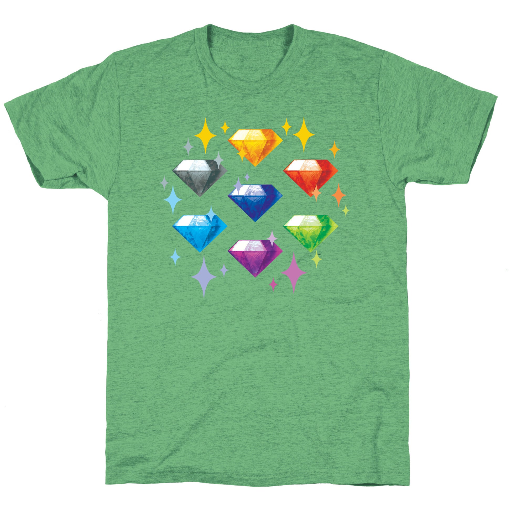 Chaos Emeralds Pattern Unisex Triblend Tee