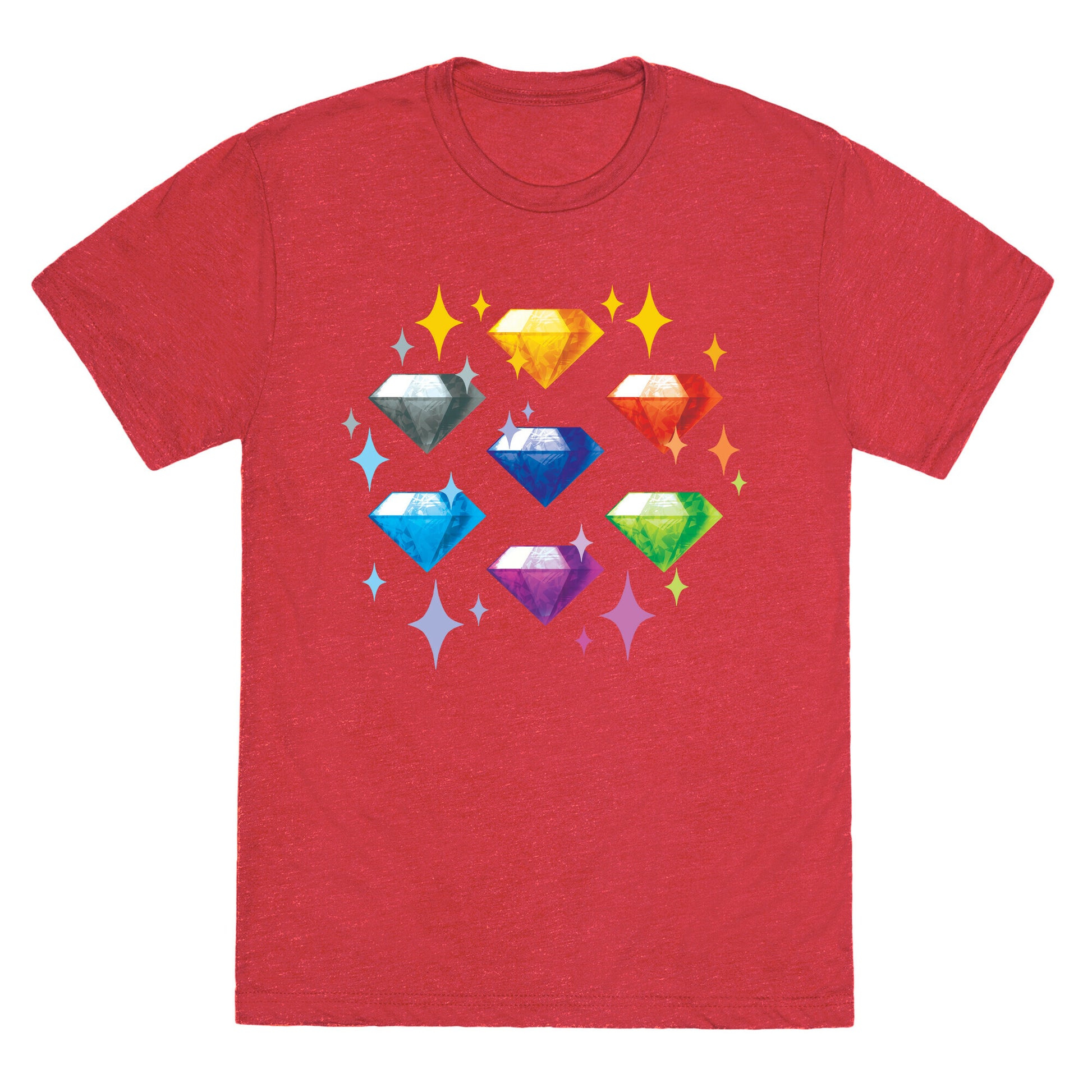 Chaos Emeralds Pattern Unisex Triblend Tee