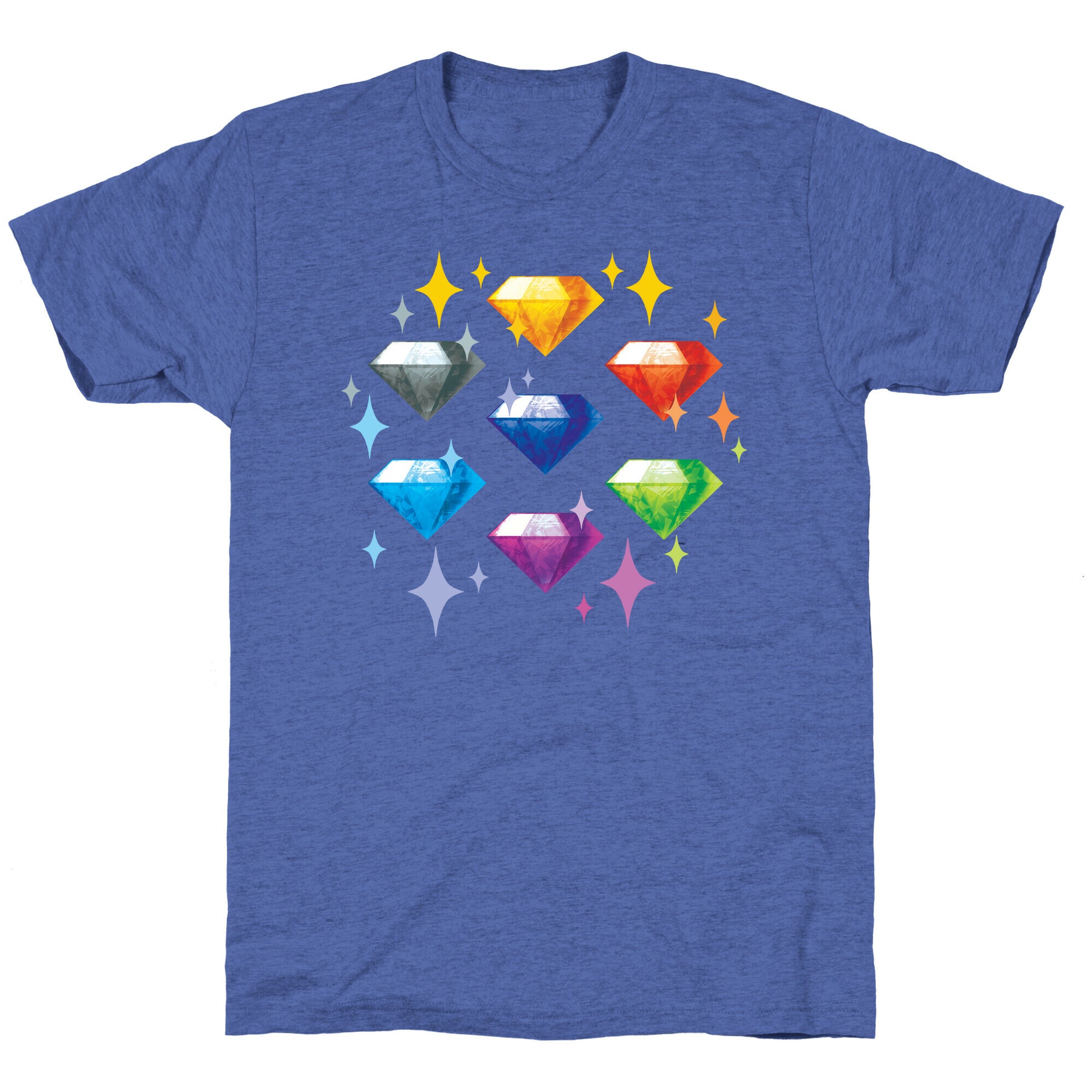 Chaos Emeralds Pattern Unisex Triblend Tee