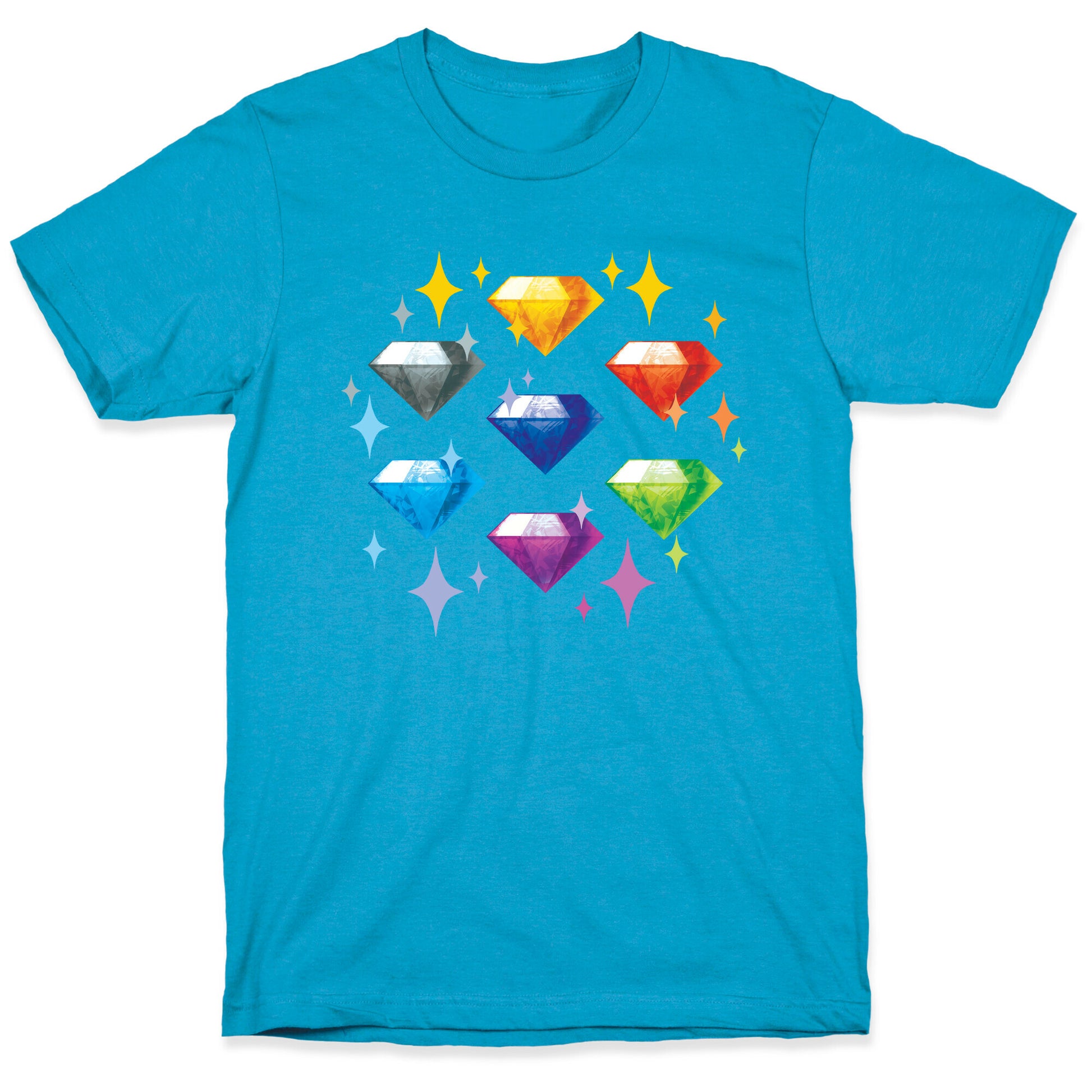 Chaos Emeralds Pattern Unisex Triblend Tee